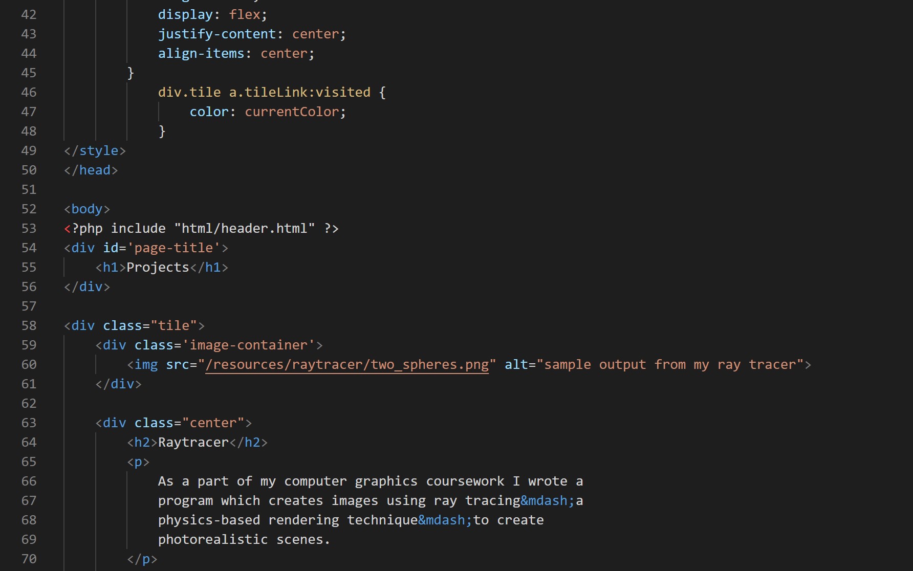 a code snippet from this website